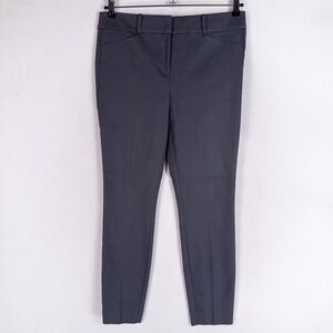 Loft Marisa Ankle Pants Womens 8 Gray Slim Leg Stretch Work Business Casual